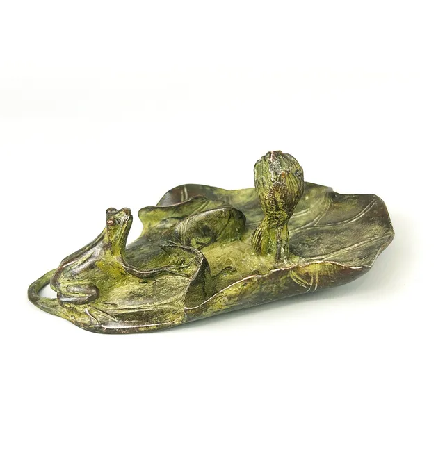 JAPANESE BRONZE FROG.
