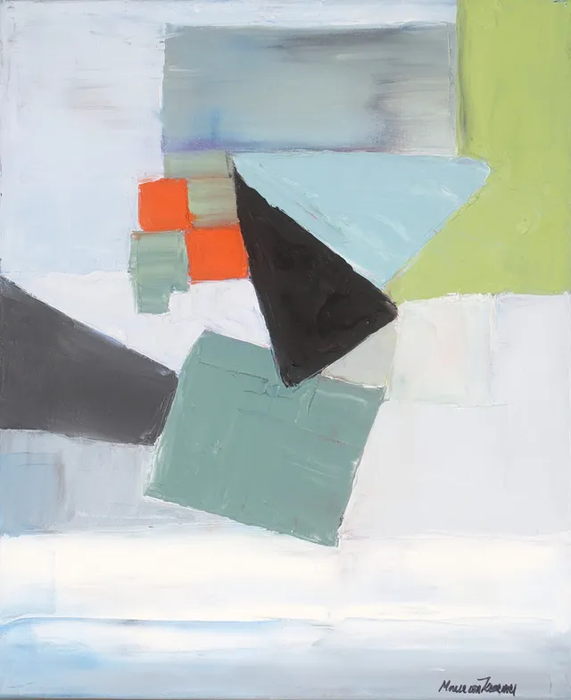 MARIE VON KRAEMER. "Balanskonst", olja på duk, signerad.