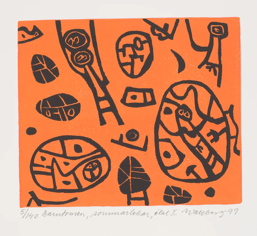 Wallberg, Bengt — "Barndomen, sommarlekar" 1999 — Kunst/Grafikk — Blomqvist