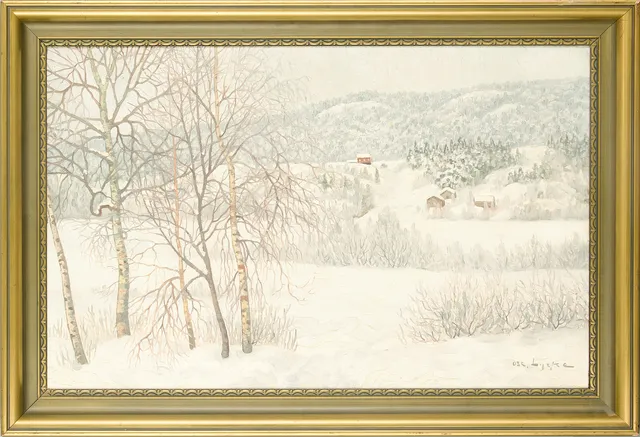 OSCAR LYCKE. Vinterlandskap.