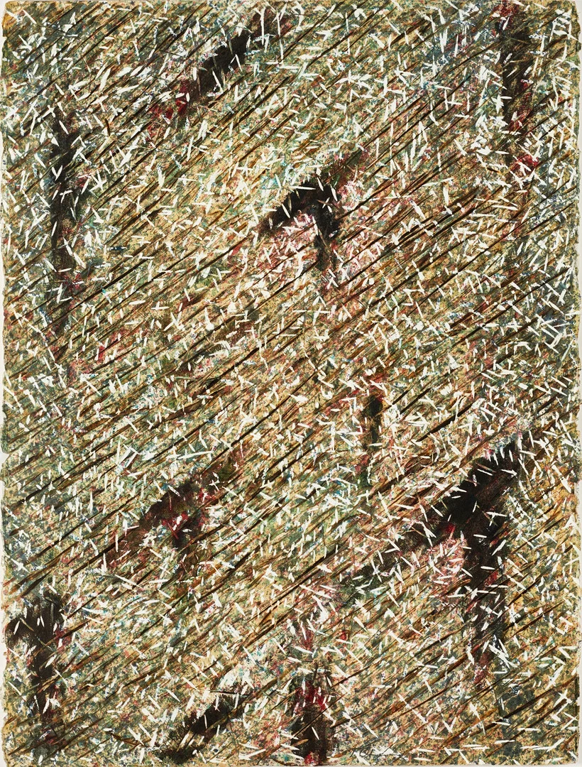 TORBJÖRN ÖSTMAN (FÖDD 1948). Komposition, signerad och daterad T. Östman -89, akvarell/blandteknik på papper. — Paintings — Crafoord Auktioner Stockholm