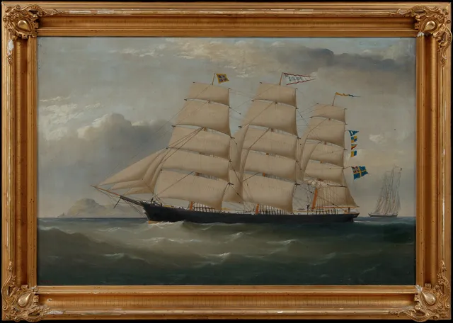 WILLIAM HOWARD YORKE. Skeppsporträtt, "Solide", signerad och daterad 1875.
