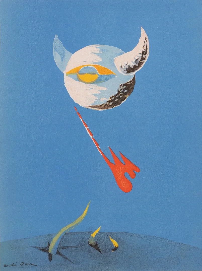 ANDRÉ MASSON. "Lune", litografiskt tryck, signerad i tryck. — Engravings & Prints — Garpenhus Auktioner