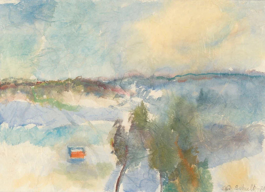 Schultz, Alexander — Landskap, 1978 — Kunst/Øvrig billedkunst — Blomqvist