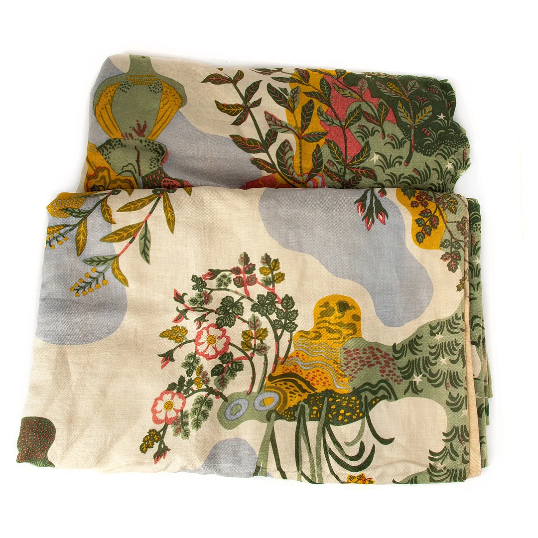 JOSEF FRANK. Gardiner, ett par, "Anakreon", linne, Firma Svenskt Tenn. — Textiles — Stockholms Auktionsverk Göteborg