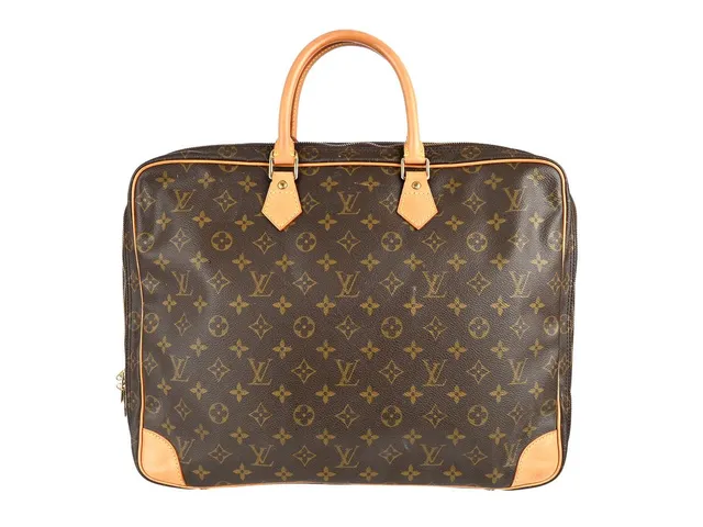 VÄSKA, LOUIS VUITTON, Porte Docments, vintage, monogram canvas, guldfärgade beslag, 42x30x13 cm, märkt NO1926, år 1996, bruksslitage.