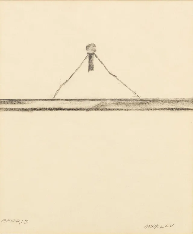 BERTIL ARRKLEV. teckning, "Repris", signerad.