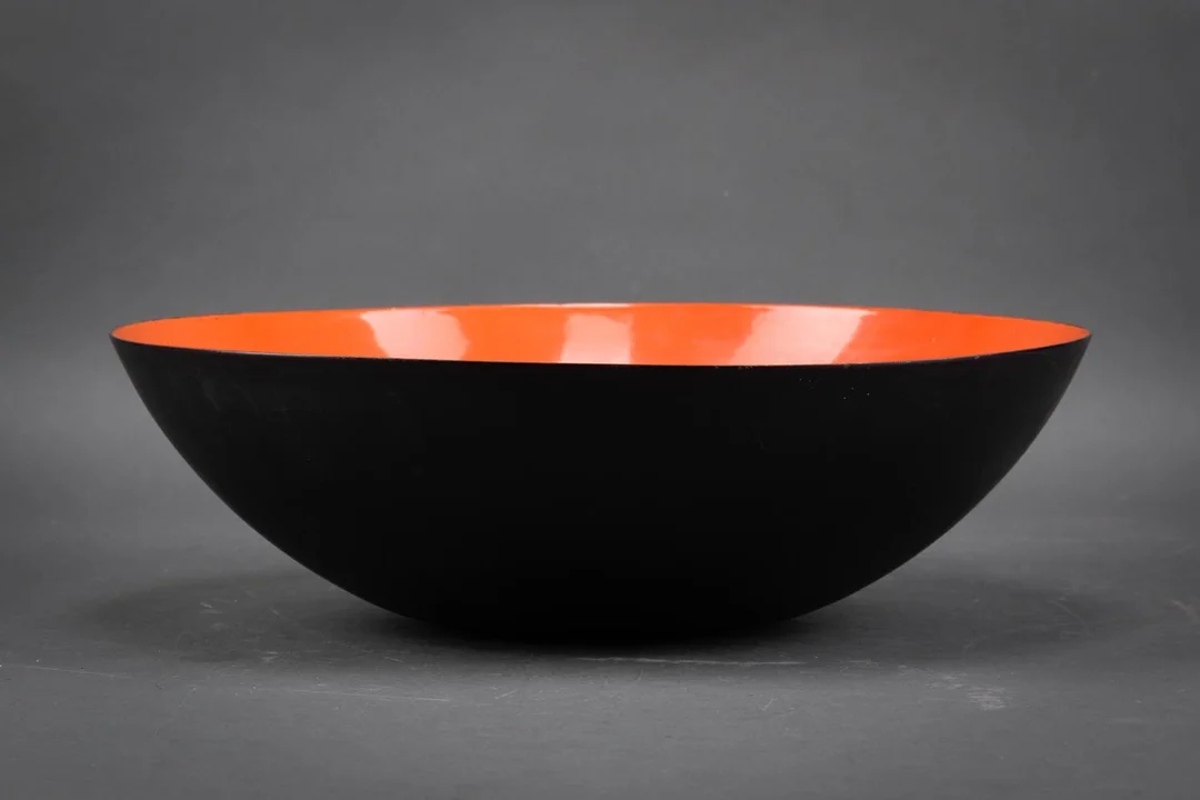 Herbert Krenchel. Krenitskål, rød / orange — Hobby and collectibles/Collectibles — Lauritz