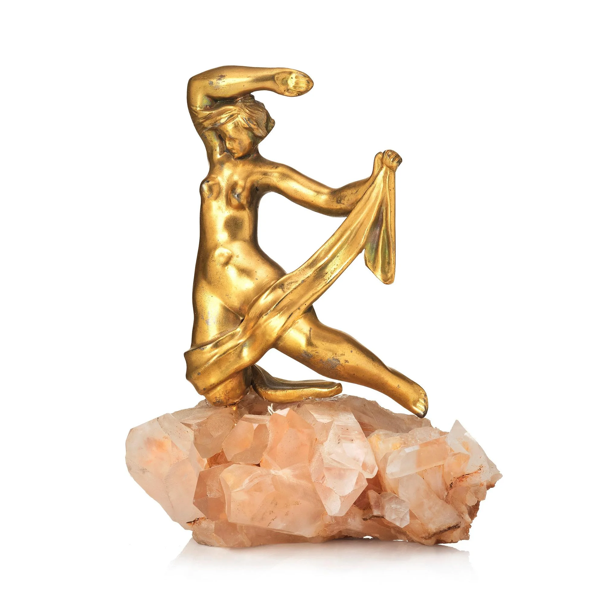 Thorwald Alef, skulptur, Firma Svenskt Tenn, förgyllt tenn, 1900-talets mitt. — Bukowskis