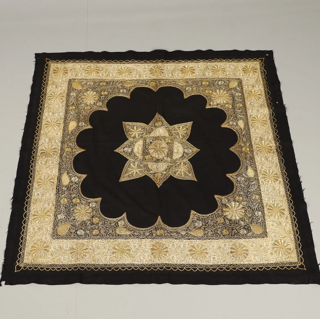 EARLY 20THC INDIAN EMBROIDERED PANEL. — Textiles — Lawrences Auctioneers