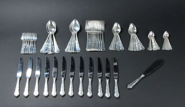 Horsens Silverware Factory. Silver cutlery, 'Rita'