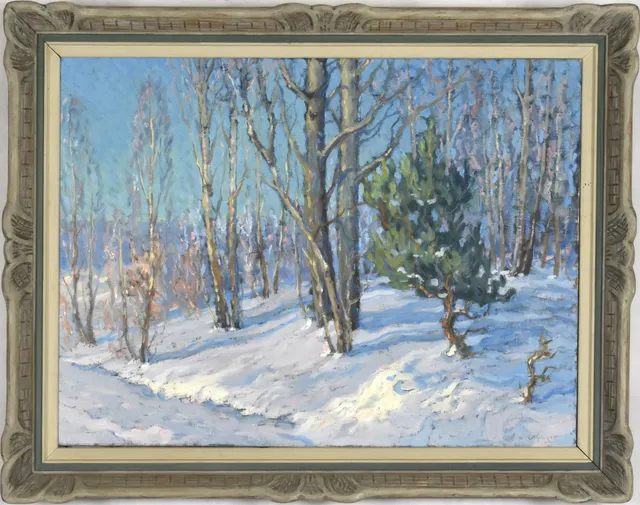 EINAR KRÜGER. Olja på duk.