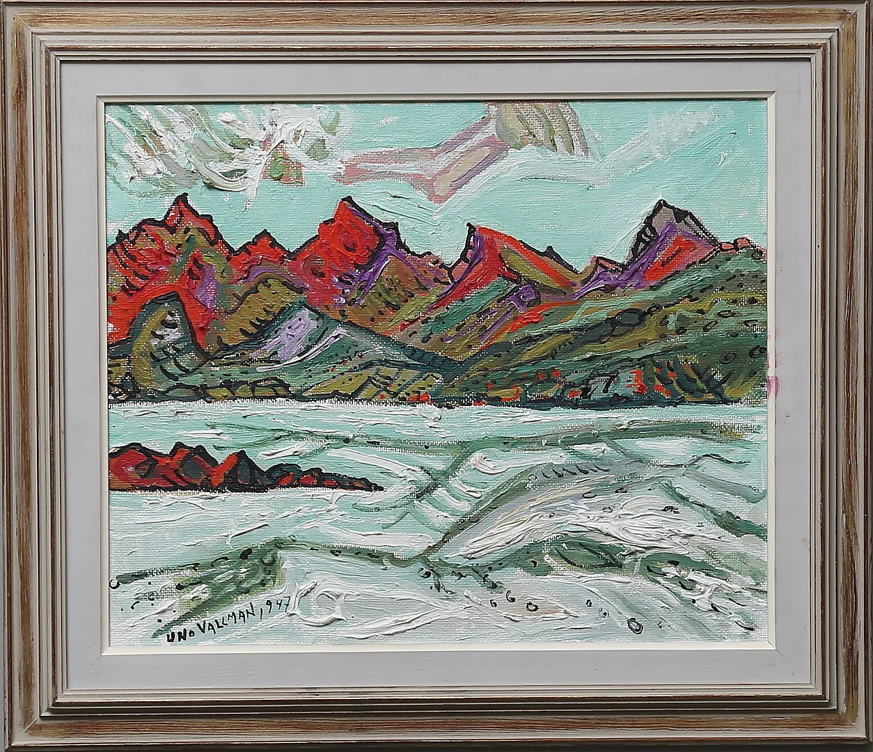 UNO VALLMAN. Olja på pannå, signerad och daterad 1947. — Paintings — Gomér & Andersson Linköping
