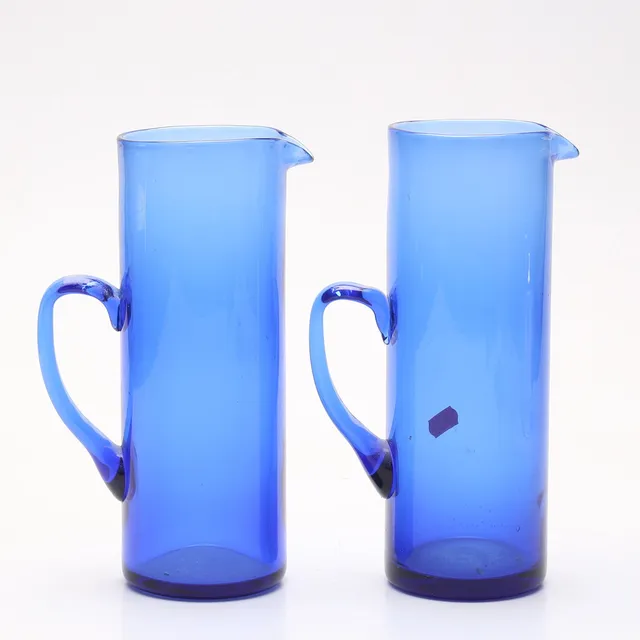 KANNOR, ett par, glas, troligen Reijmyre.