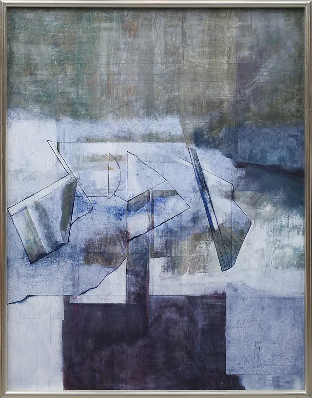 ANDERS ÖSTERLIN. Composition, oil on canvas, signed.