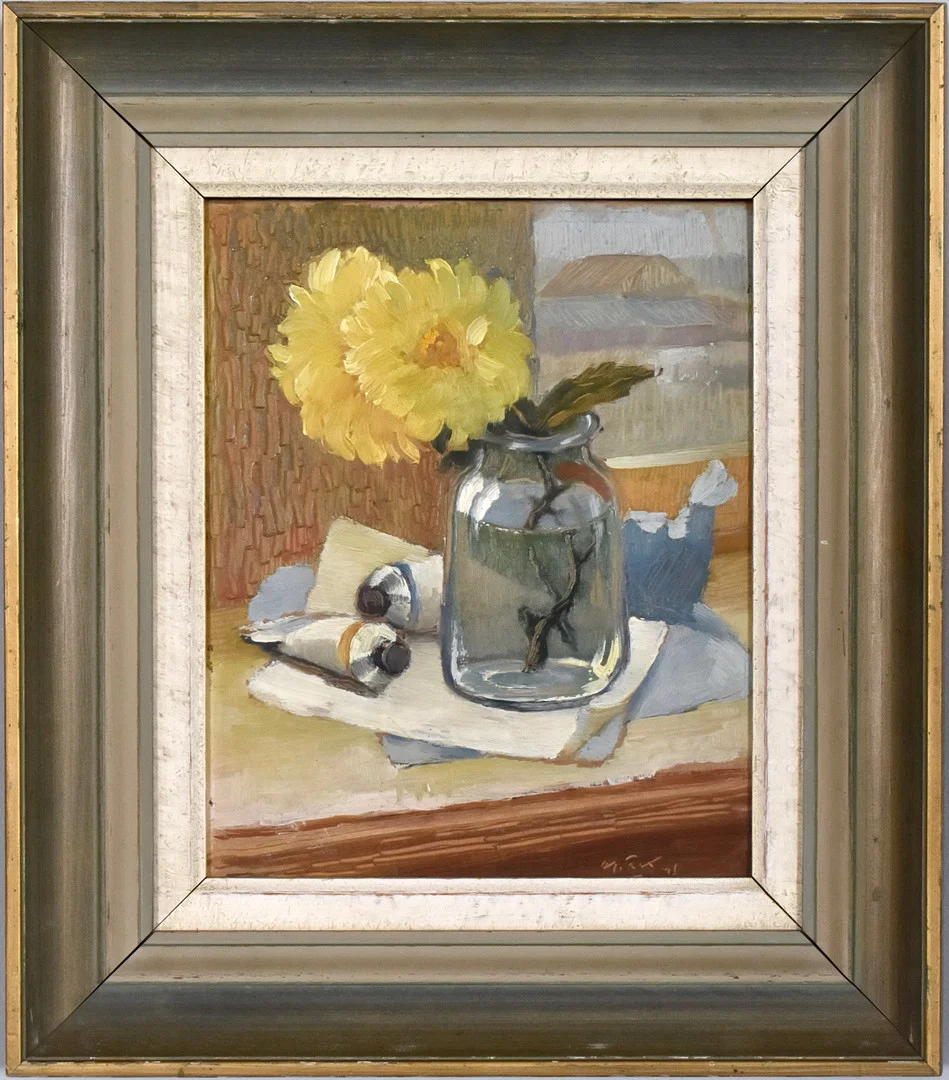 GÖTE REX. Olja på pannå. — Paintings — Halmstads Auktionskammare
