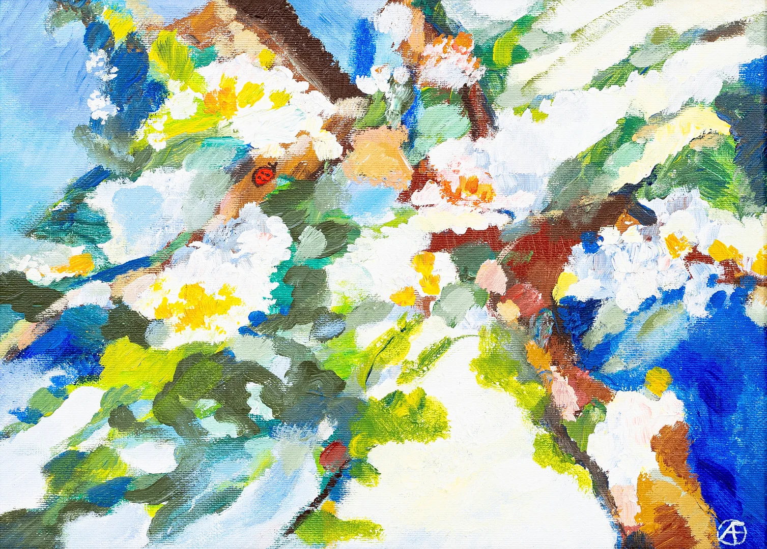 ANITA FRÖDING. "Som en vårvind", olja på duk, monogramsignerad AF samt signerad à tergo. — Paintings — Auktionshuset Kolonn