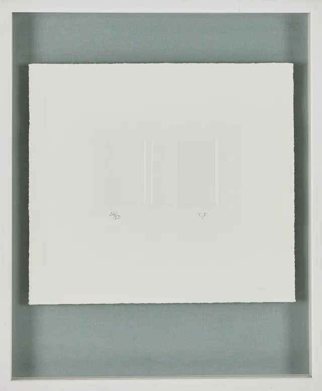 TORKEL DAHLSTEDT (1942). Komposition, papper med relief, monogramsignerad TP, Torkel Dahlstedt i relief.