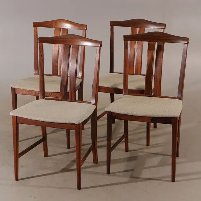 STOLAR, 4 stycken, jakaranda, 1960-tal.