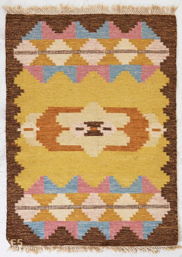 MATTA. Rölakan, Signerad ES, möjligen Evy Svensson, ca 186x138 cm.