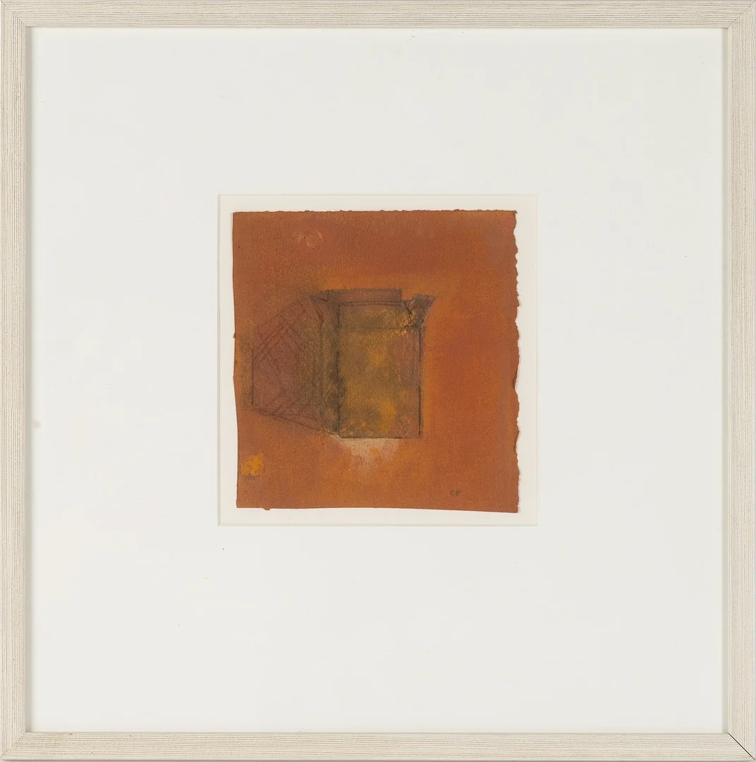 CURT FORS. Komposition i röda toner, gouache, signerad CF. — Paintings — Stockholms Auktionsverk Helsingborg