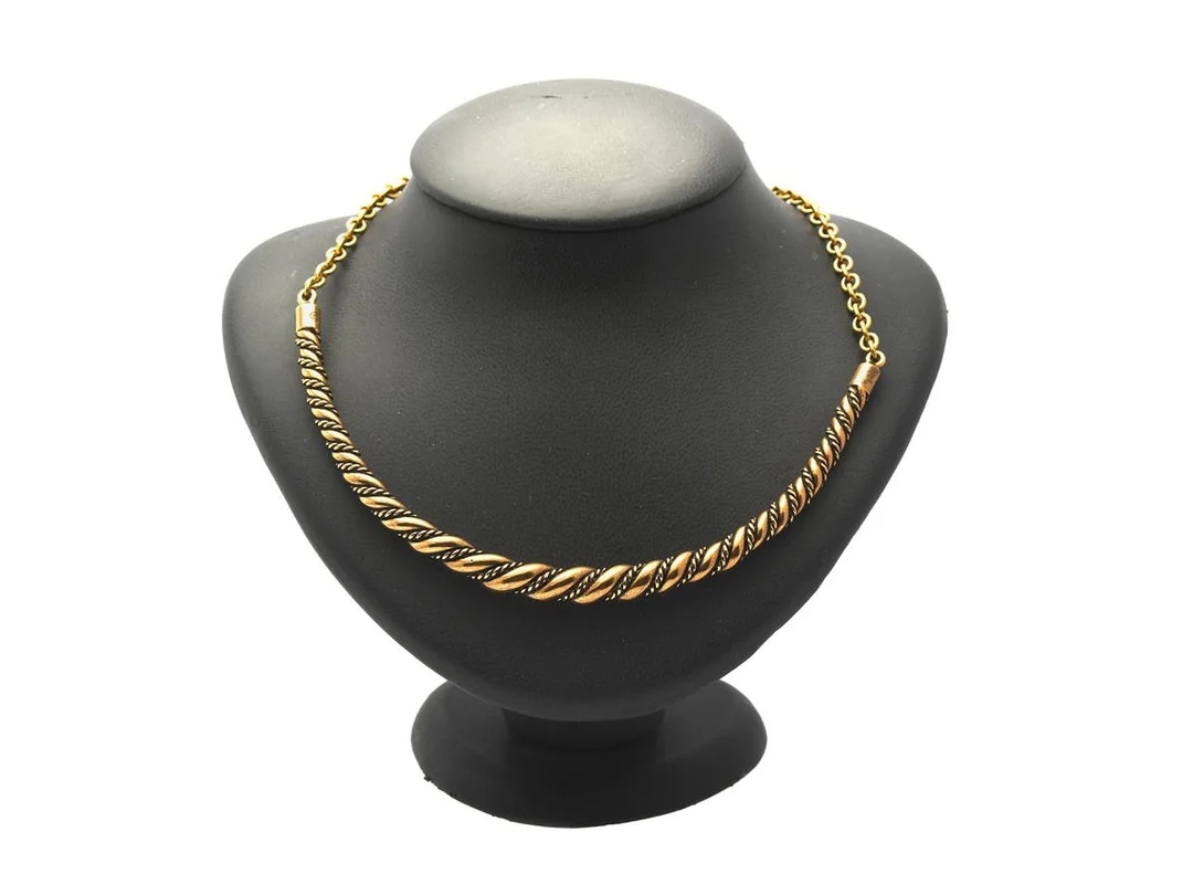 KALEVALA, collier, brons, längd ca 47 cm, vikt 59,5 g. — Smycken/Collier — Kaplans