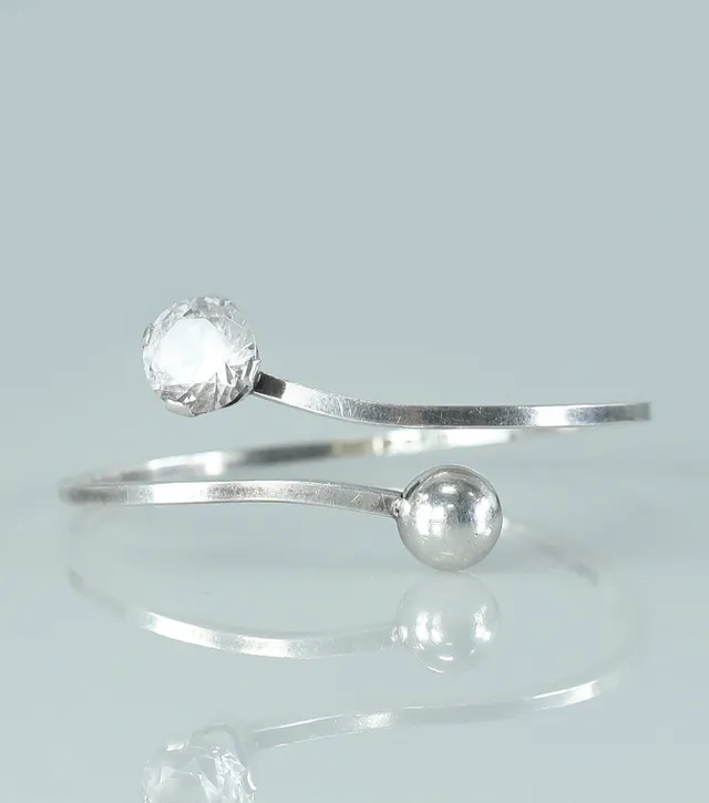 ALTON. armring, silver, bergskristall, Falköping, 1967.