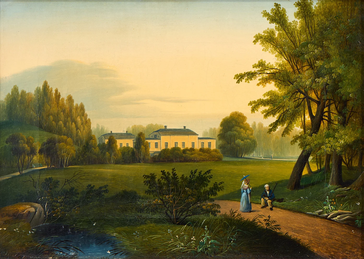 CARL ABRAHAM ROTHSTÉN. "Löfstads herrgård". — Paintings — Uppsala Auktionskammare