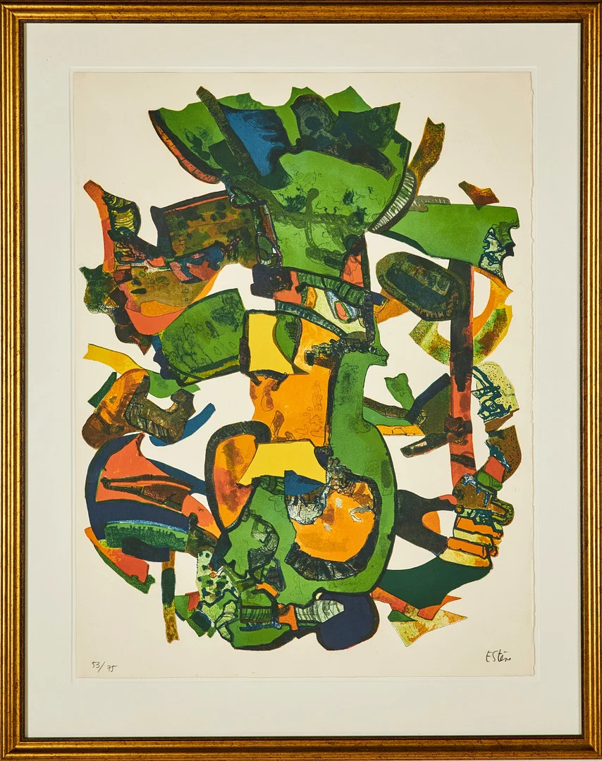 MAURICE ESTEVE (1904-2001). Komposition, signerad samt numrerad 53/75, litogarfi. — Engravings & Prints — Stockholms Auktionsverk Sickla