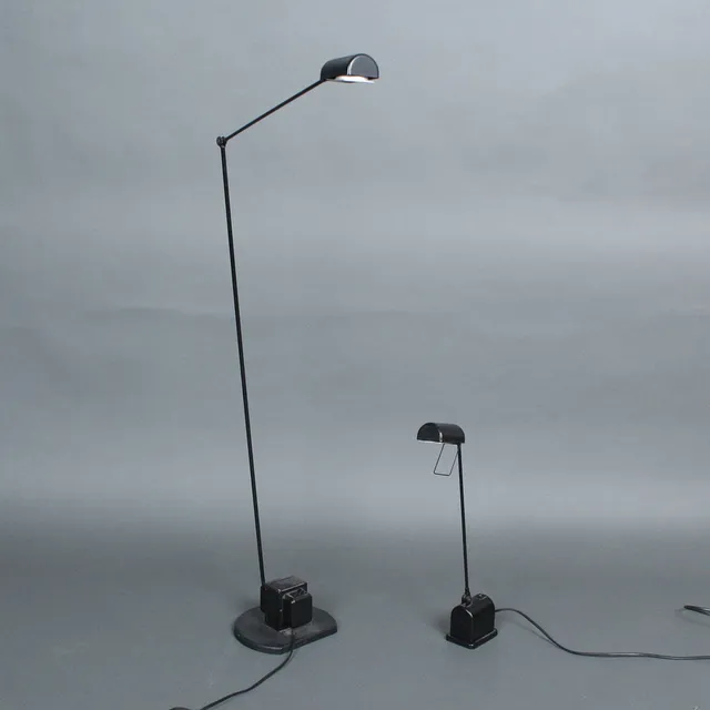 TOMMASO CIMINI. Stehleuchte und Tischlampe, Modell Daphine Terra für Lumina, Italien, 1980er Jahre.