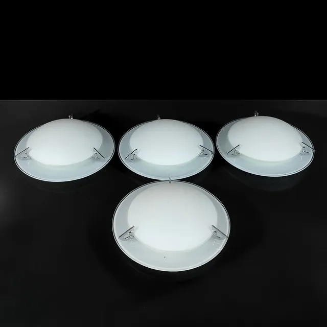 TAKPLAFONDER, 4 st, glas/metall, Lampgustaf.