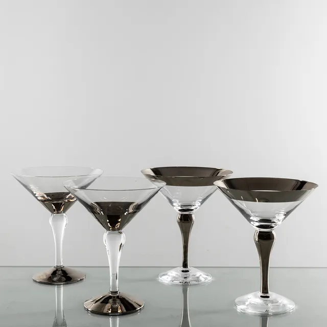 ANNE NILSSON. Martiniglas, 4 st, "Celebration", Orrefors.
