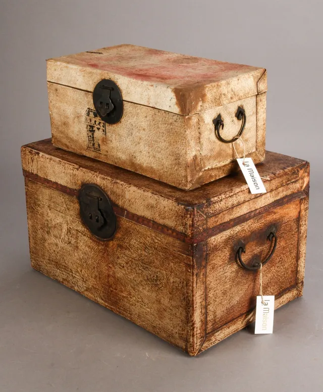 Two Chinese caskets, 19th century (2)