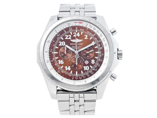 BREITLING, for Bentley Le Mans, Cal 22 (ETA 2892A2), Verk nr. 529718, Serie nr. 529718, Ref nr. A22362, Boett nr. 4603 B3, kronograf, herrur, 48,7 mm, stål, automatisk, safirglas, datum, 24-timmarsvisning, Speedlänk, viklås, Ref nr. S1804/970A, längd 180 mm, ca 2004. Limiterad och numrerad (Nr. 0955/1000).