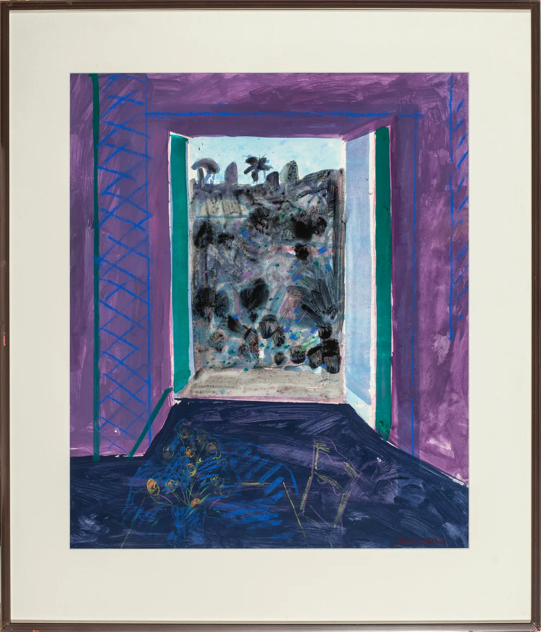 Wold, Roar — Utsikt mot hagen — Kunst/Grafikk — Blomqvist