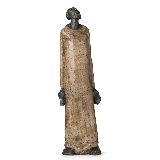 Åke Holm, skulptur, "Mose med Lagtavlorna", Höganäs 1950-tal.