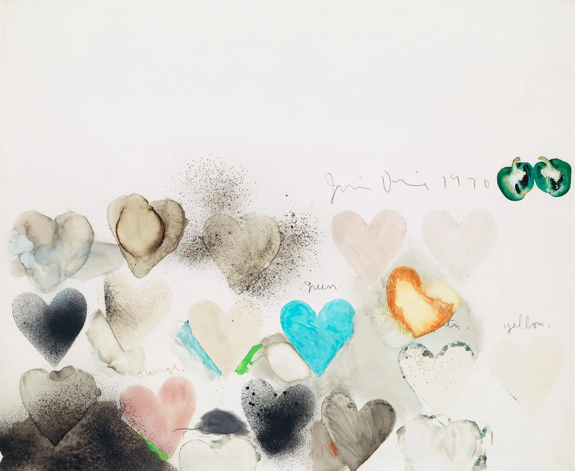 Jim Dine, "Large Heart Drawing #14". — Bukowskis