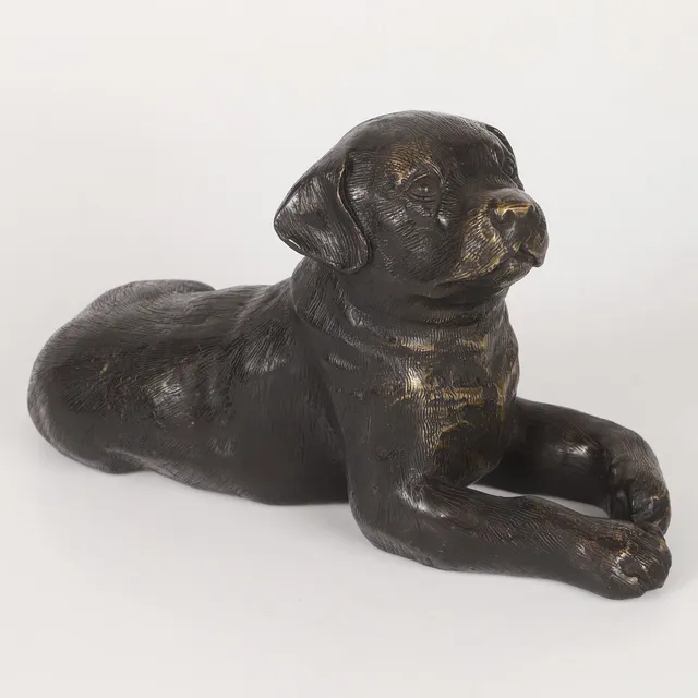 FIGURIN, labradorvalp, brons.