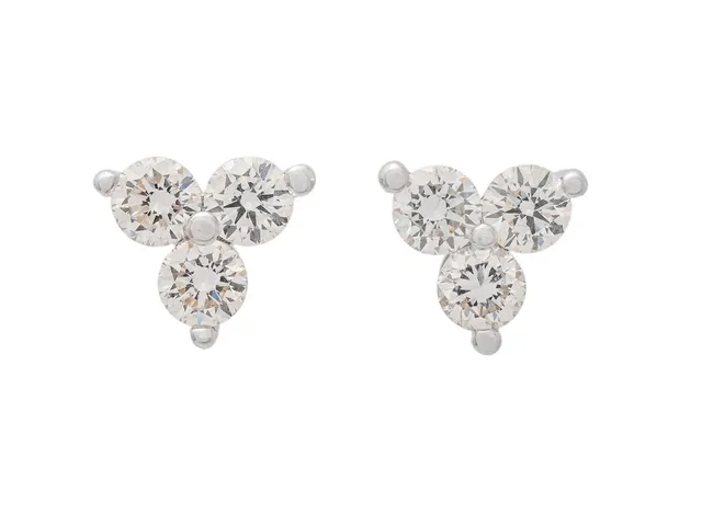 ÖRHÄNGEN, 18K vitguld, 6 briljantslipade diamanter ca 0,50 ctv, ca W-TCr/VVS-VS, stift, vikt 2,0 g.