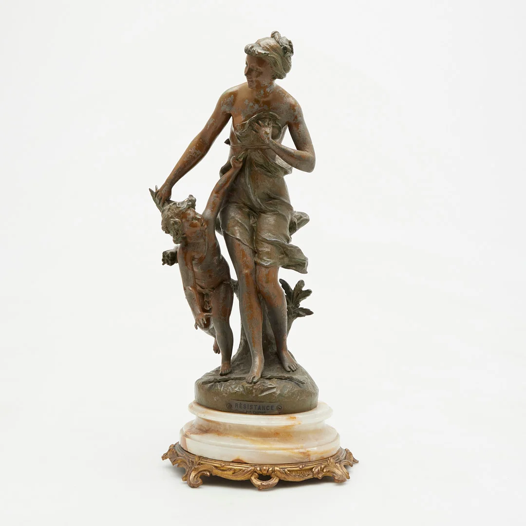 ERNEST JUSTIN FERRAND. Skulptur / Figur, 'Résistance'. — Sculptures & Bronzes — Stockholms Auktionsverk Köln