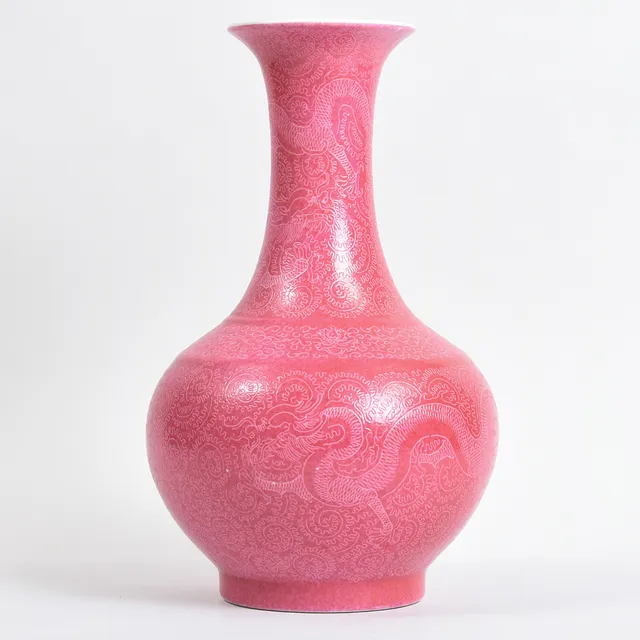 FAMILLE ROSE VASE reproduktion 20 årh.