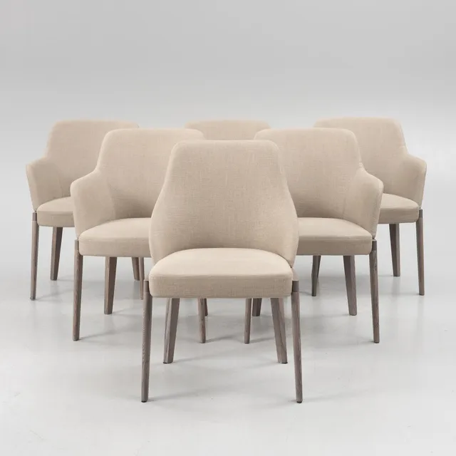 Rodolfo Dordoni, karmstolar 5 st, samt en stol"Chelsea", Molteni.