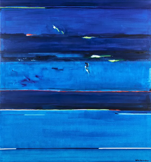 MARIE VON KRAEMER. Abstraktmotiv, olja på duk, samtida.