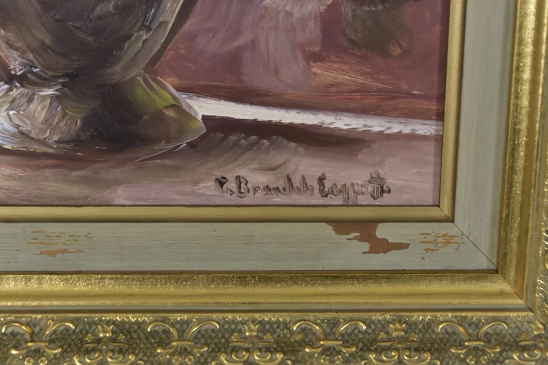 CARIN BRANDELS ENGQVIST. Olja på pannå. — Paintings — Halmstads Auktionskammare
