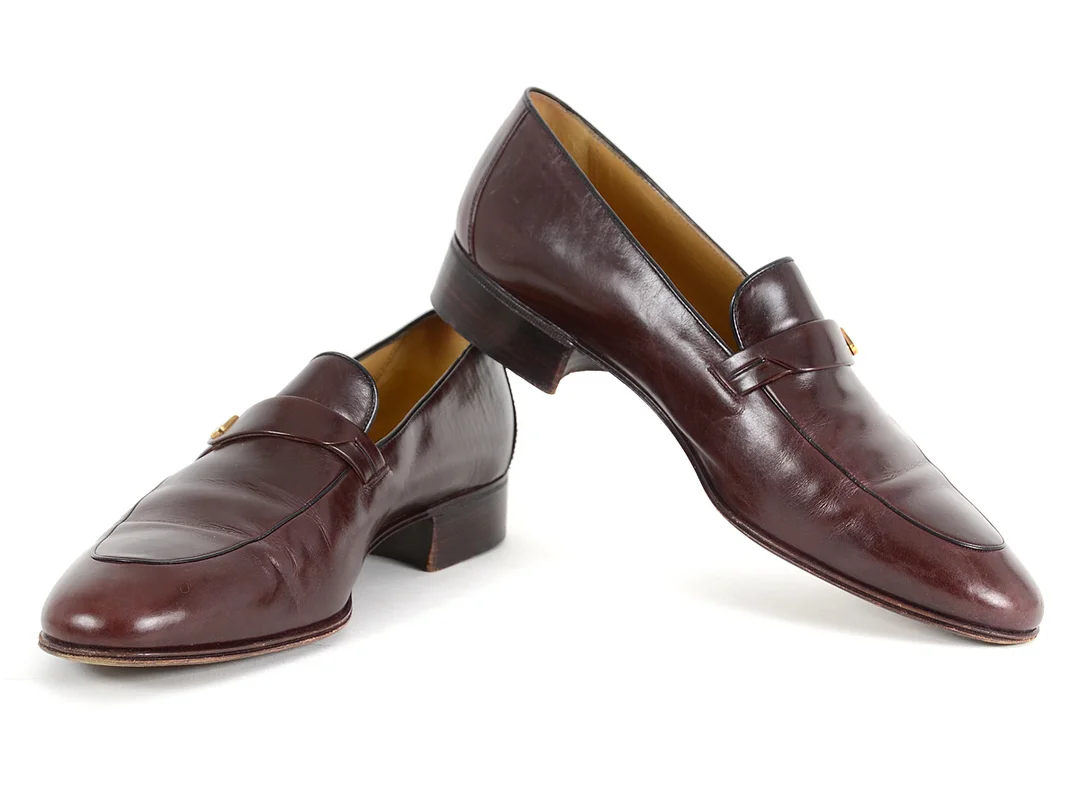 LOAFER, YSL, vinrött läder, stl 42, kartong. — Kläder/Skor — Kaplans
