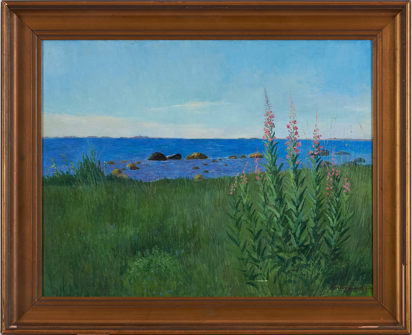 ARTUR BIANCHINI. Skärgårdsmotiv, olja på duk, signerad. — Paintings — Stockholms Auktionsverk Magasin 5
