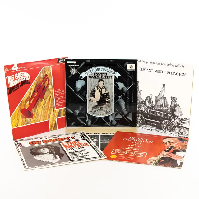 VINYLSKIVOR, jazz, storband, 55 st.