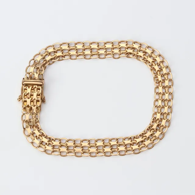 ARMBAND, X-LÄNK. 18k guld, vikt ca 15,0 gram.