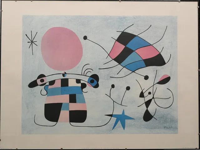 JOAN MIRÓ. Efter. Tryck, signerad i trycket.