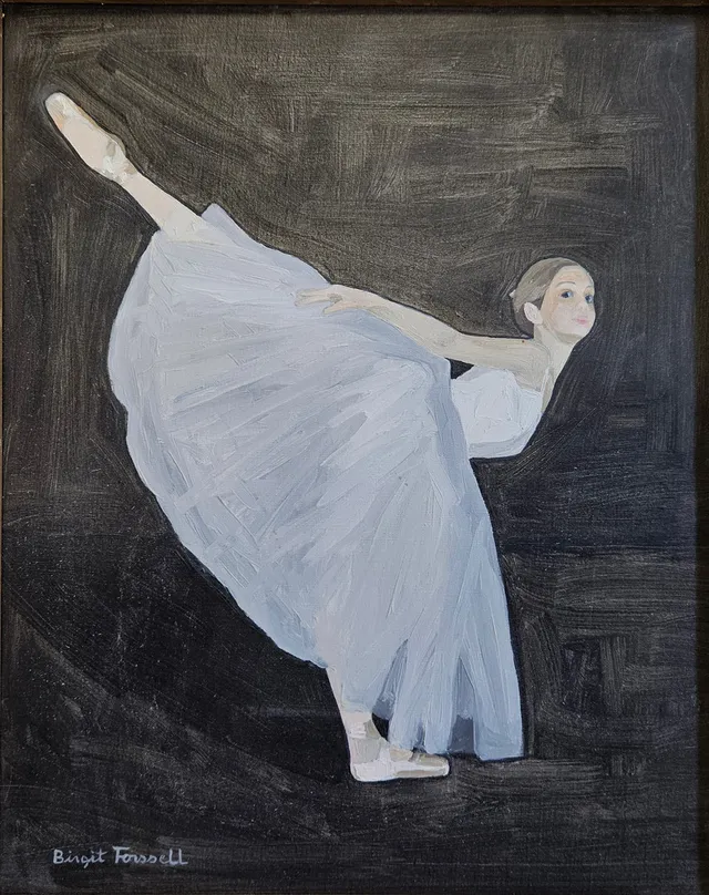 BIRGIT FORSELL. Ballerina. Olja på duk, signerad Birgit Forsell.